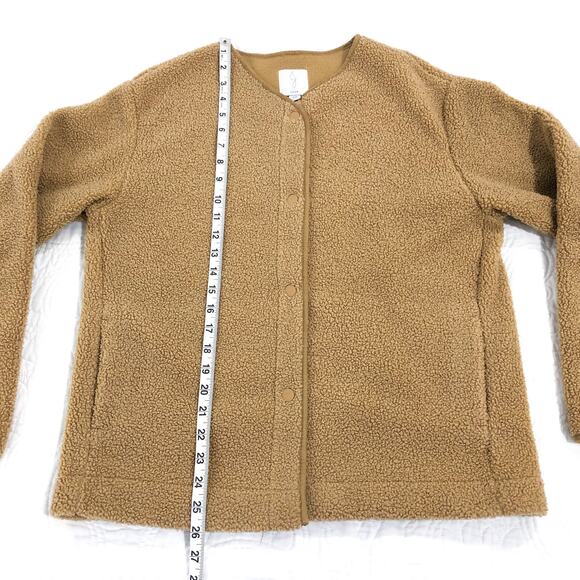 Joie Sherpa Teddy Oversized Cardigan Snap Jacket - Picture 8 of 9